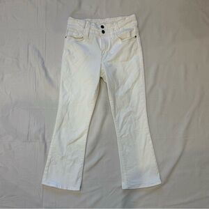 FRAME Le Crop Mini Boot White Denim Jeans Size 29